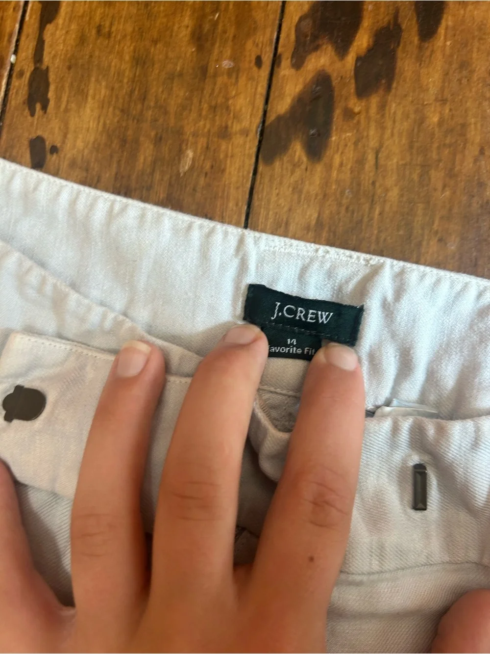 J. Crew white favorite fit pants